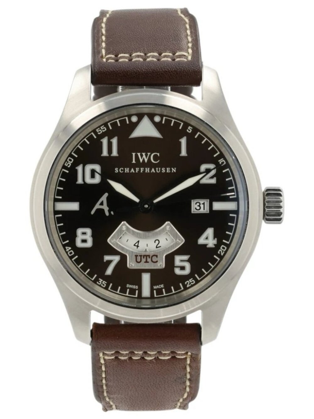 IWC Pilot UTC Brown Dial Stainless Steel 44mm Automatic Men’s Watch